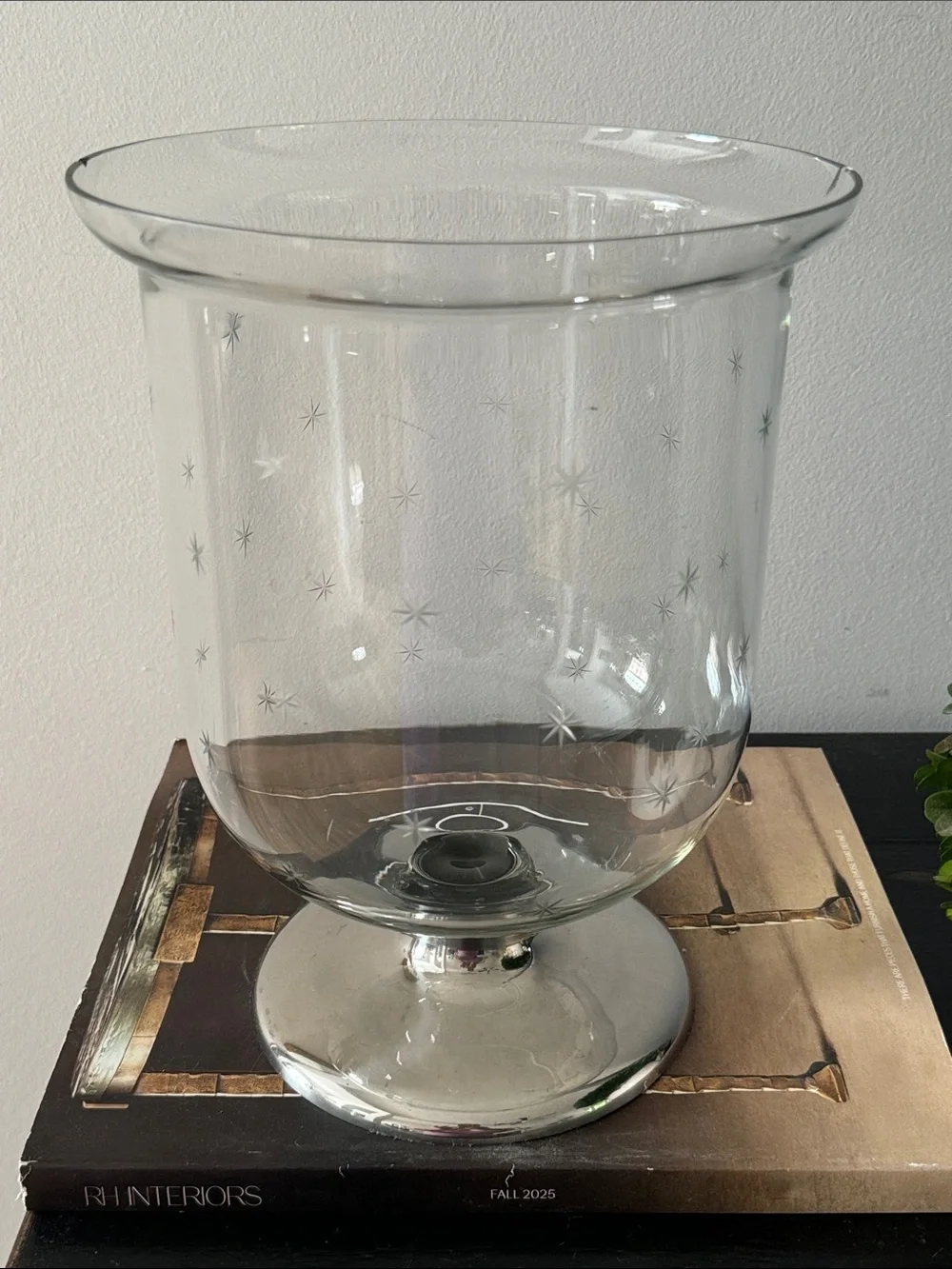 Pottery Barn | Etched Stars Bell Hurricane
